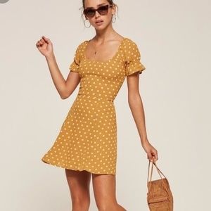 Reformation Arlene polka dot dress